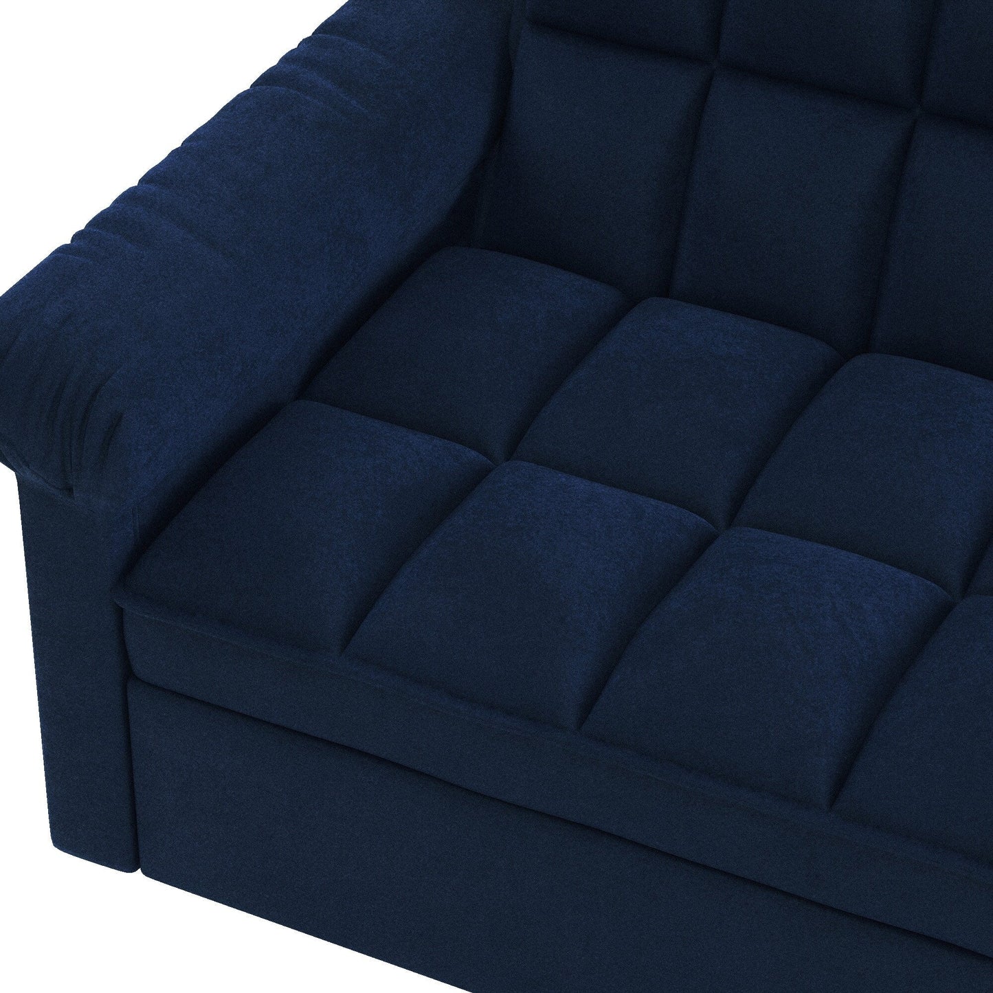 56 Foam 2-Seater Sofa Bed with Pull-Out Sleeper and Adjustable Backrest