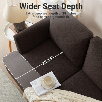 56 Mid Century Loveseat Sofa - Upholstered 2-Seater Small Couch for Living Room, Bedroom & Apartment, Space Saving Design