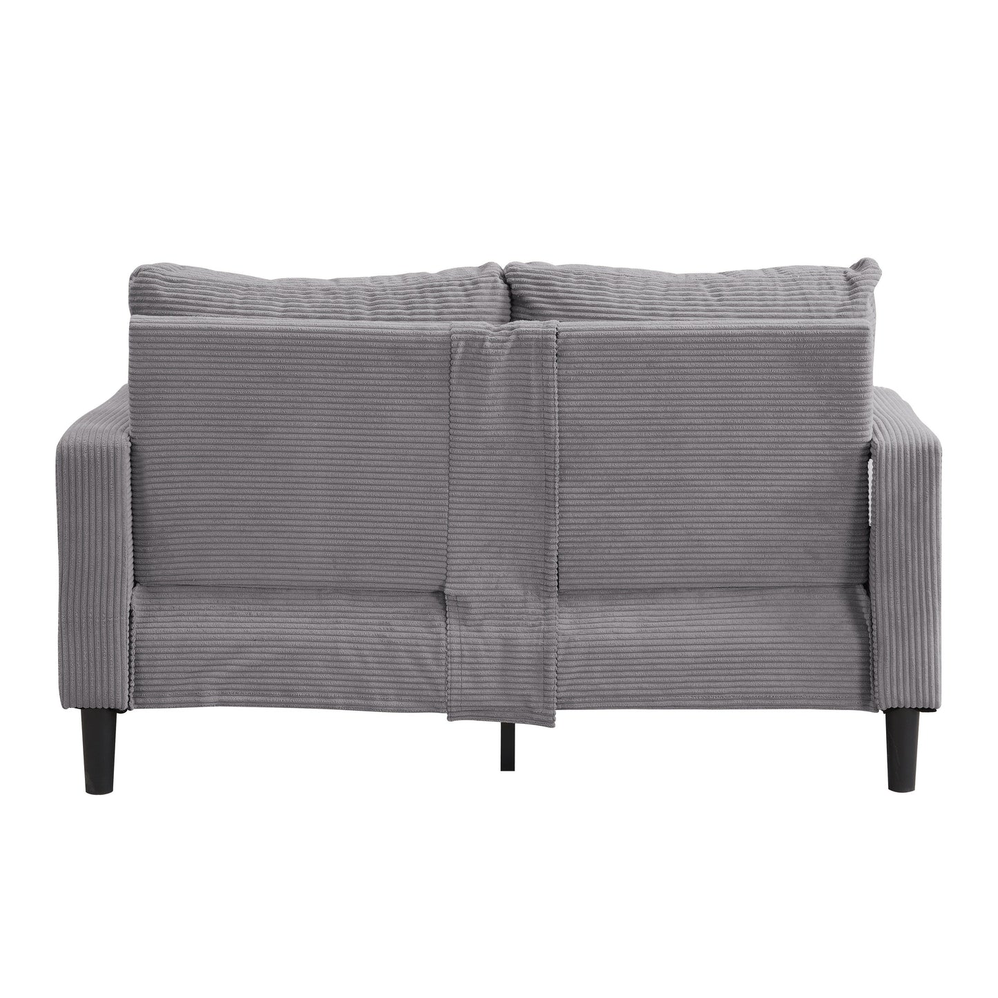 57 inch High Resilience Loveseat Wooden Frame 2 Seat Comfy Small Space Modern Upholstered Light Gray
