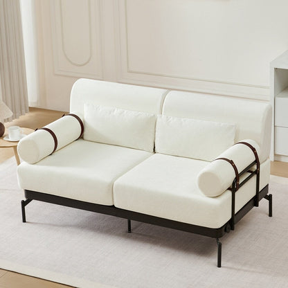 59 Inch Sofa Couch 2-Seater Sofa with Flexible USB Ports