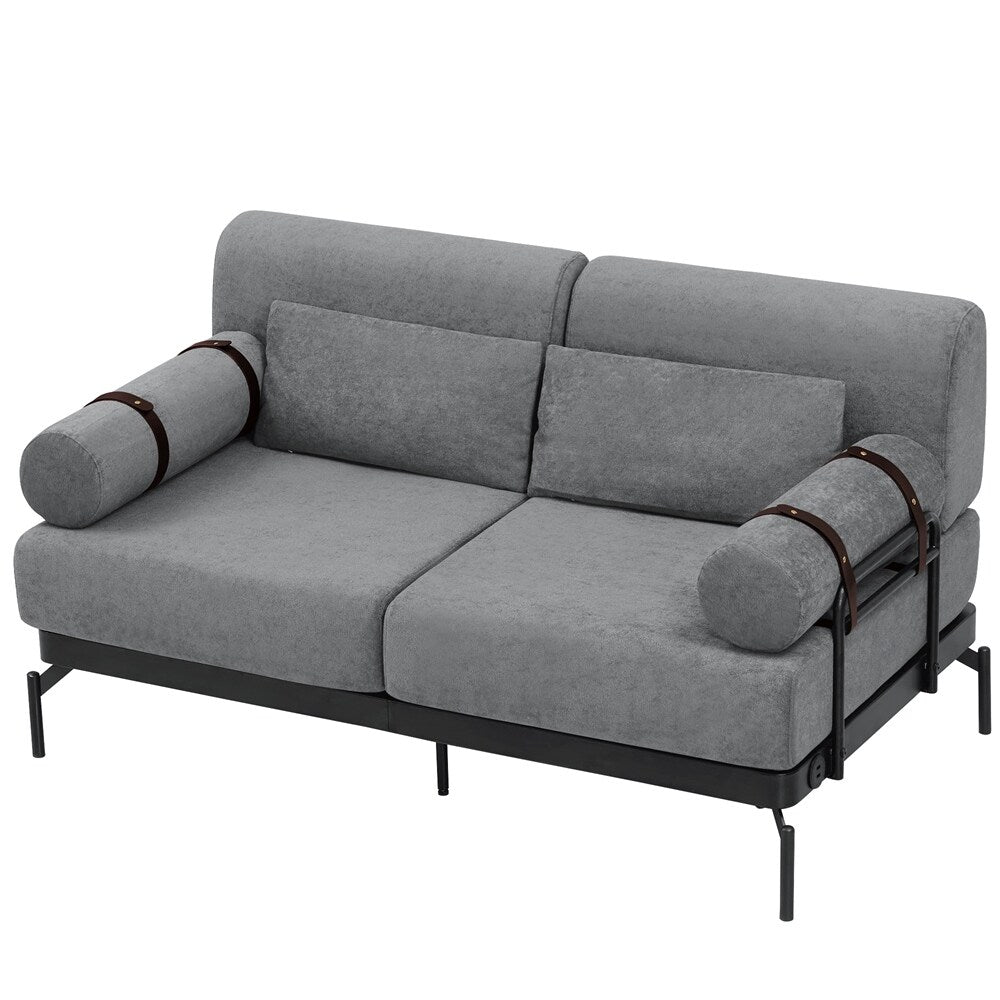 59 Inch Sofa Couch 2-Seater Sofa with Flexible USB Ports