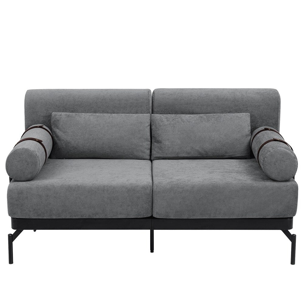 59 Inch Sofa Couch 2-Seater Sofa with Flexible USB Ports