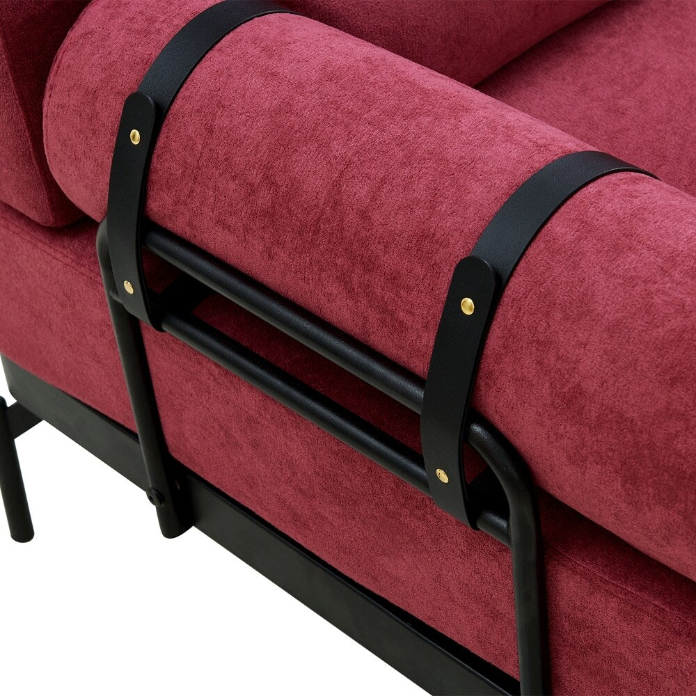 59 Inch Sofa Couch 2-Seater Sofa with Flexible USB Ports