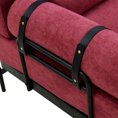 59 Inch Sofa Couch 2-Seater Sofa with Flexible USB Ports