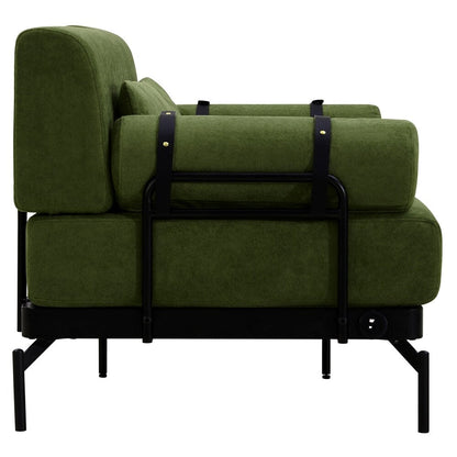59 Inch Sofa Couch 2-Seater Sofa with Flexible USB Ports