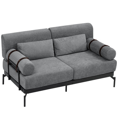 59 Inch Sofa Couch 2-Seater Sofa with Flexible USB Ports