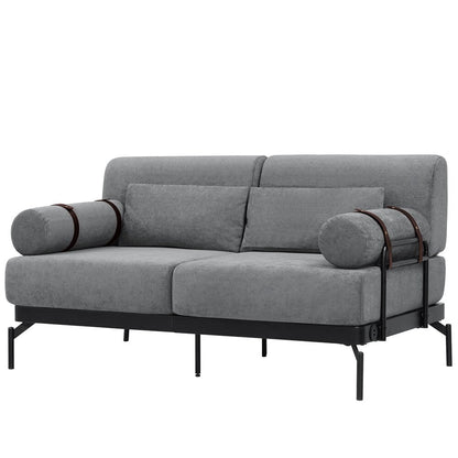59 Inch Sofa Couch 2-Seater Sofa with Flexible USB Ports