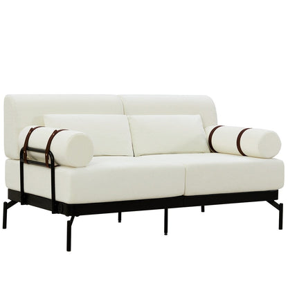 59 Inch Sofa Couch 2-Seater Sofa with Flexible USB Ports
