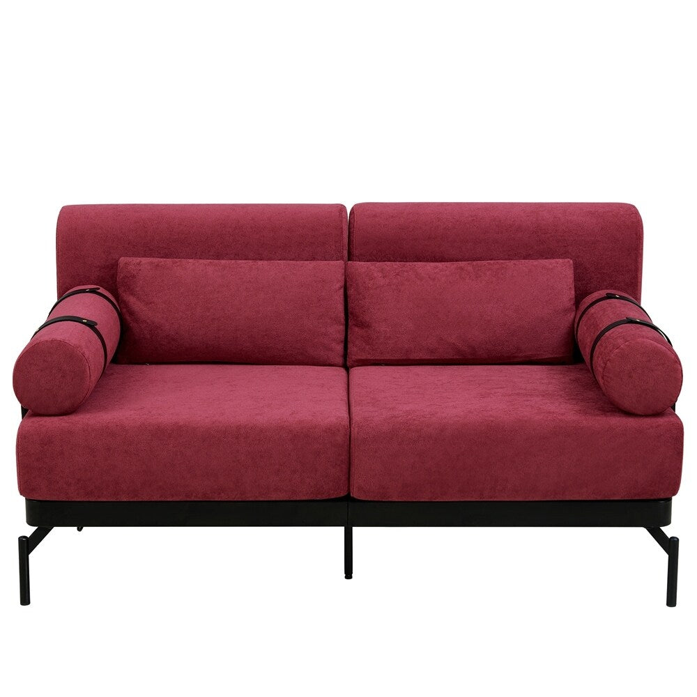 59 Inch Sofa Couch 2-Seater Sofa with Flexible USB Ports