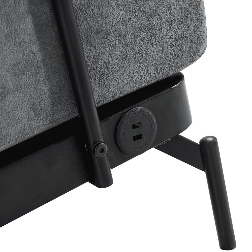 59 Inch Sofa Couch 2-Seater Sofa with Flexible USB Ports