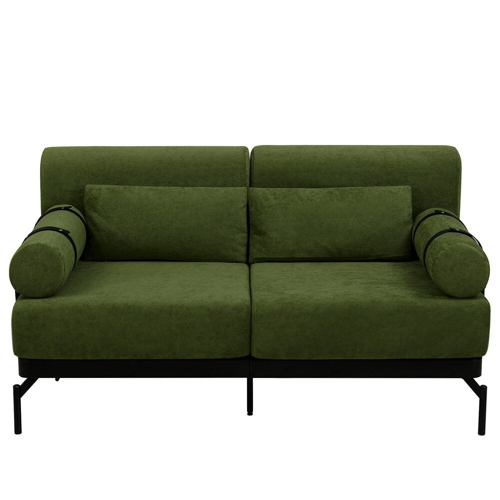59 Inch Sofa Couch 2-Seater Sofa with Flexible USB Ports