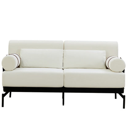 59 Inch Sofa Couch 2-Seater Sofa with Flexible USB Ports