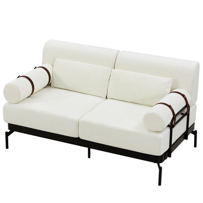 59 Inch Sofa Couch 2-Seater Sofa with Flexible USB Ports