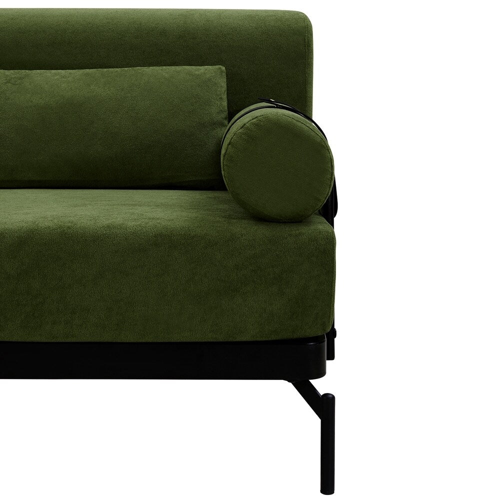 59 Inch Sofa Couch 2-Seater Sofa with Flexible USB Ports