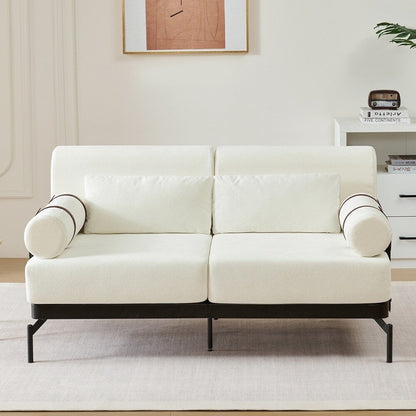 59 Inch Sofa Couch 2-Seater Sofa with Flexible USB Ports