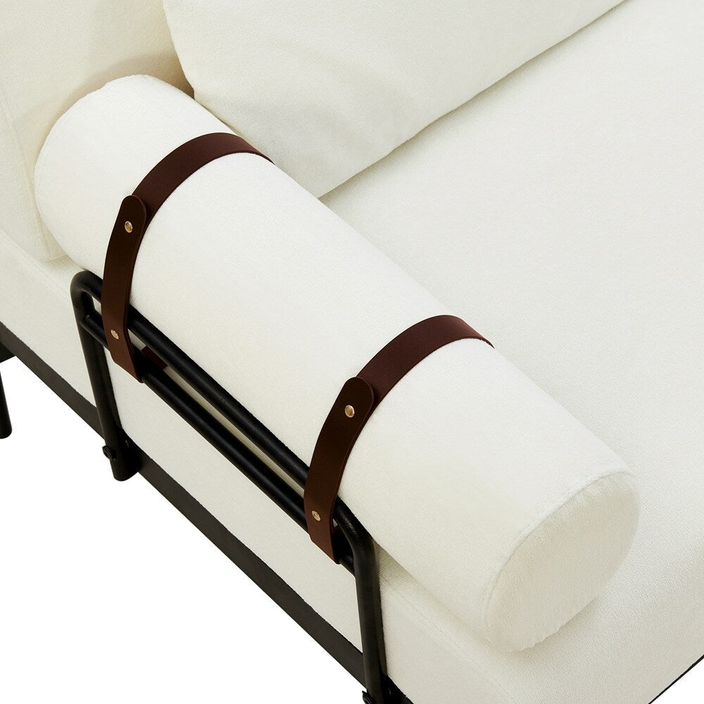 59 Inch Sofa Couch 2-Seater Sofa with Flexible USB Ports