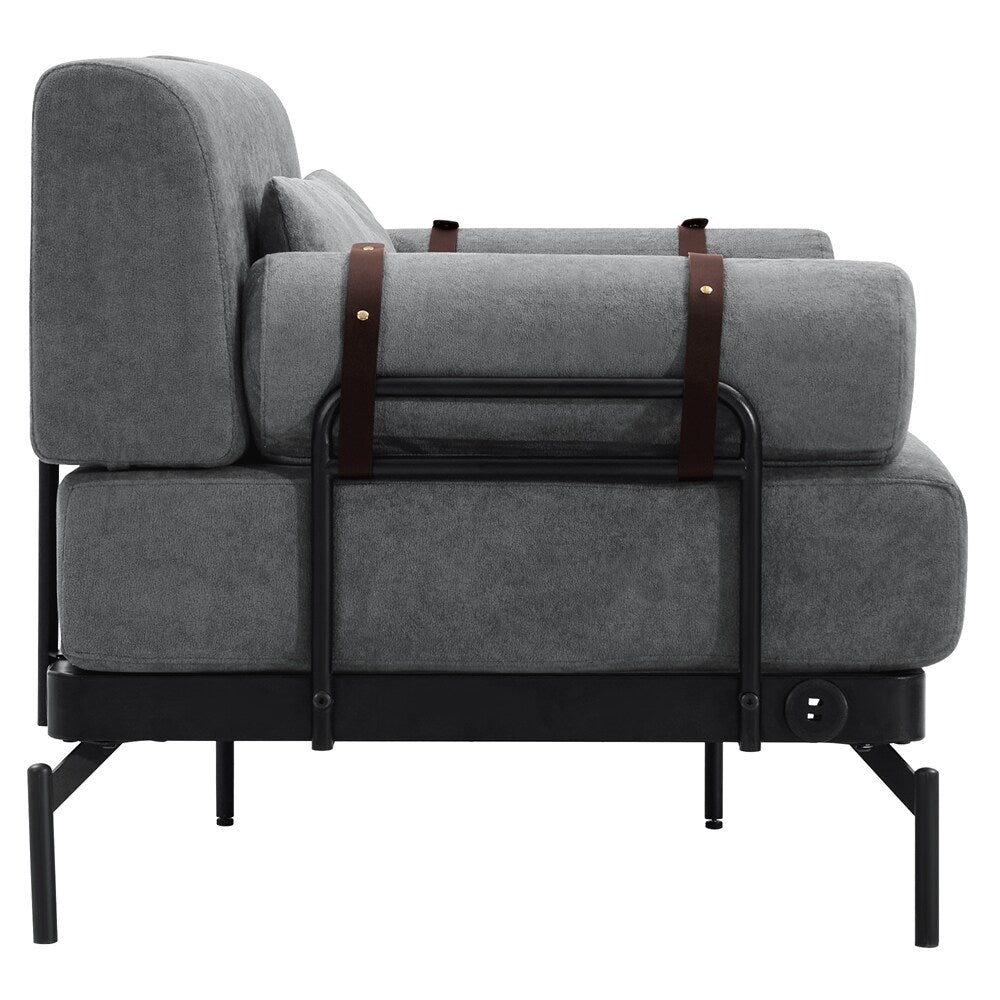 59 Inch Sofa Couch 2-Seater Sofa with Flexible USB Ports