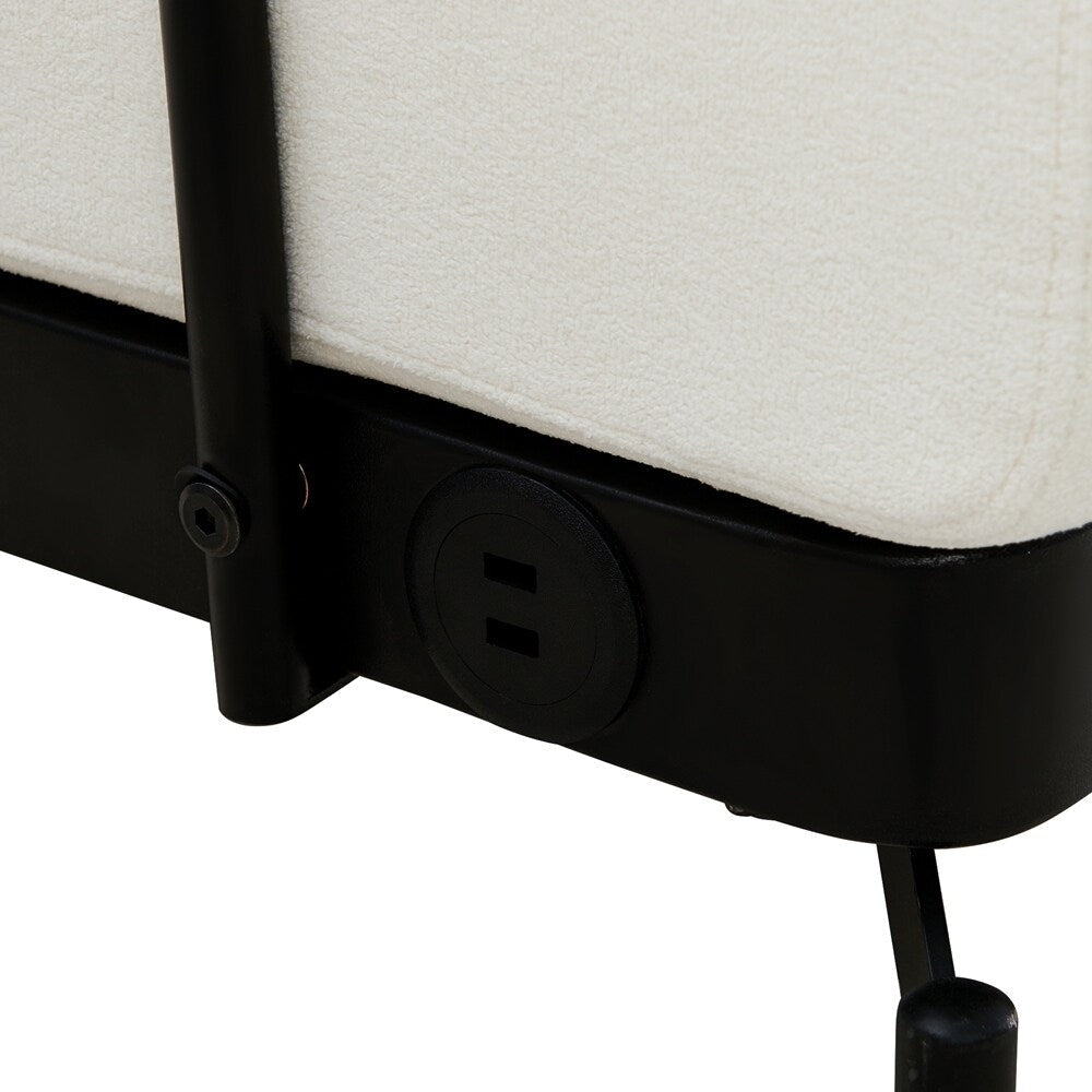 59 Inch Sofa Couch 2-Seater Sofa with Flexible USB Ports