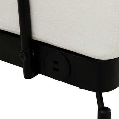 59 Inch Sofa Couch 2-Seater Sofa with Flexible USB Ports