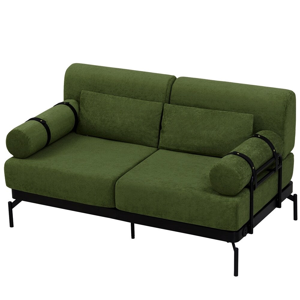 59 Inch Sofa Couch 2-Seater Sofa with Flexible USB Ports