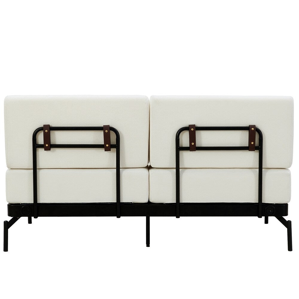59 Inch Sofa Couch 2-Seater Sofa with Flexible USB Ports