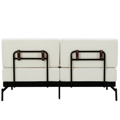 59 Inch Sofa Couch 2-Seater Sofa with Flexible USB Ports
