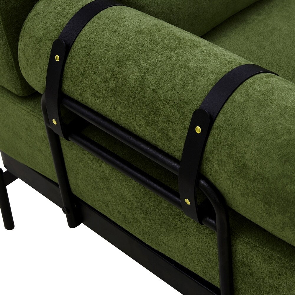 59 Inch Sofa Couch 2-Seater Sofa with Flexible USB Ports