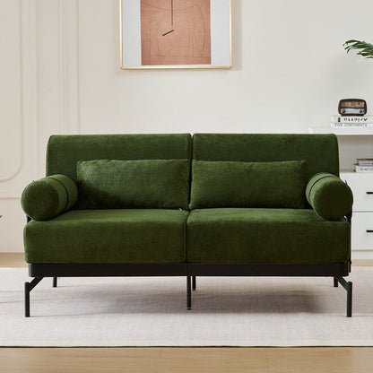 59 Inch Sofa Couch 2-Seater Sofa with Flexible USB Ports