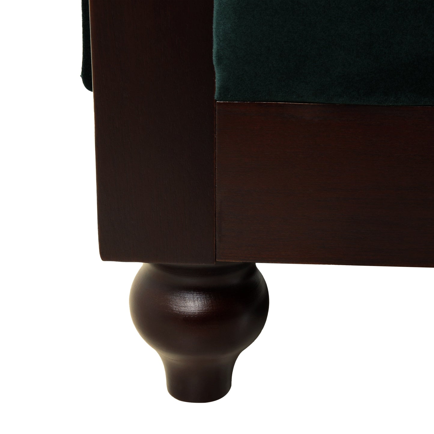 59.44 Velvet Chesterfield Loveseat Sofa with Rolled Arms, Tufted Backrest and 600LB Capacity