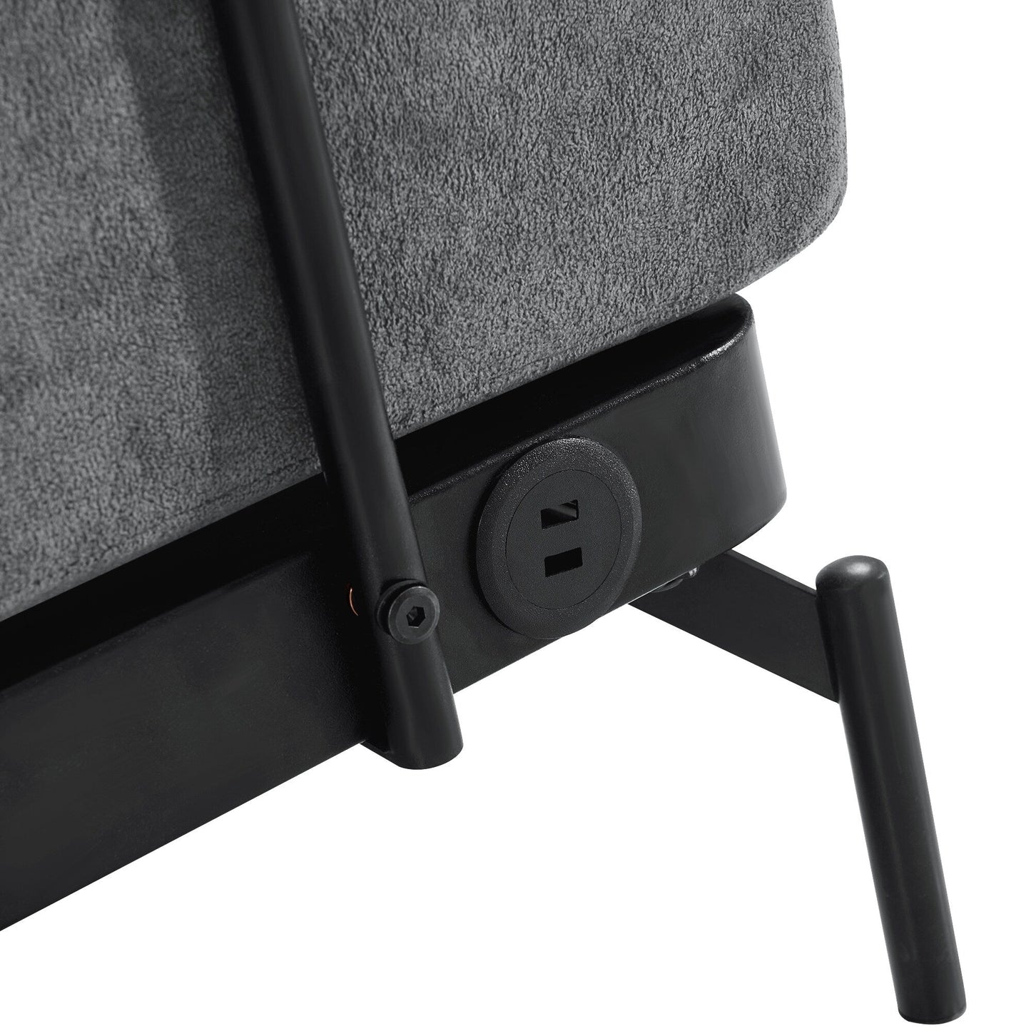 59 Chenille Modern Loveseat Sofa with USB Charging Ports, Cylindrical Armrests, and 440lb Capacity