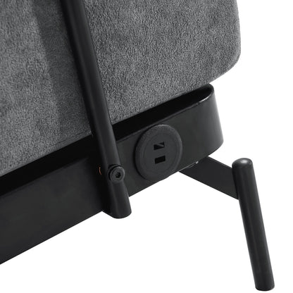 59 Chenille Modern Loveseat Sofa with USB Charging Ports, Cylindrical Armrests, and 440lb Capacity