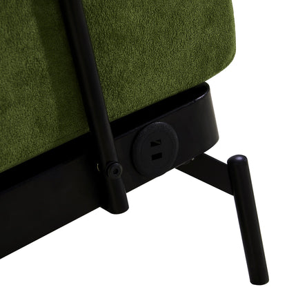 59 Chenille Modern Loveseat Sofa with USB Charging Ports, Cylindrical Armrests, and 440lb Capacity