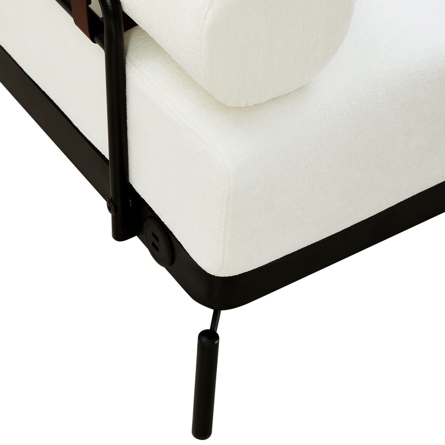 59 Chenille Modern Loveseat Sofa with USB Charging Ports, Cylindrical Armrests, and 440lb Capacity