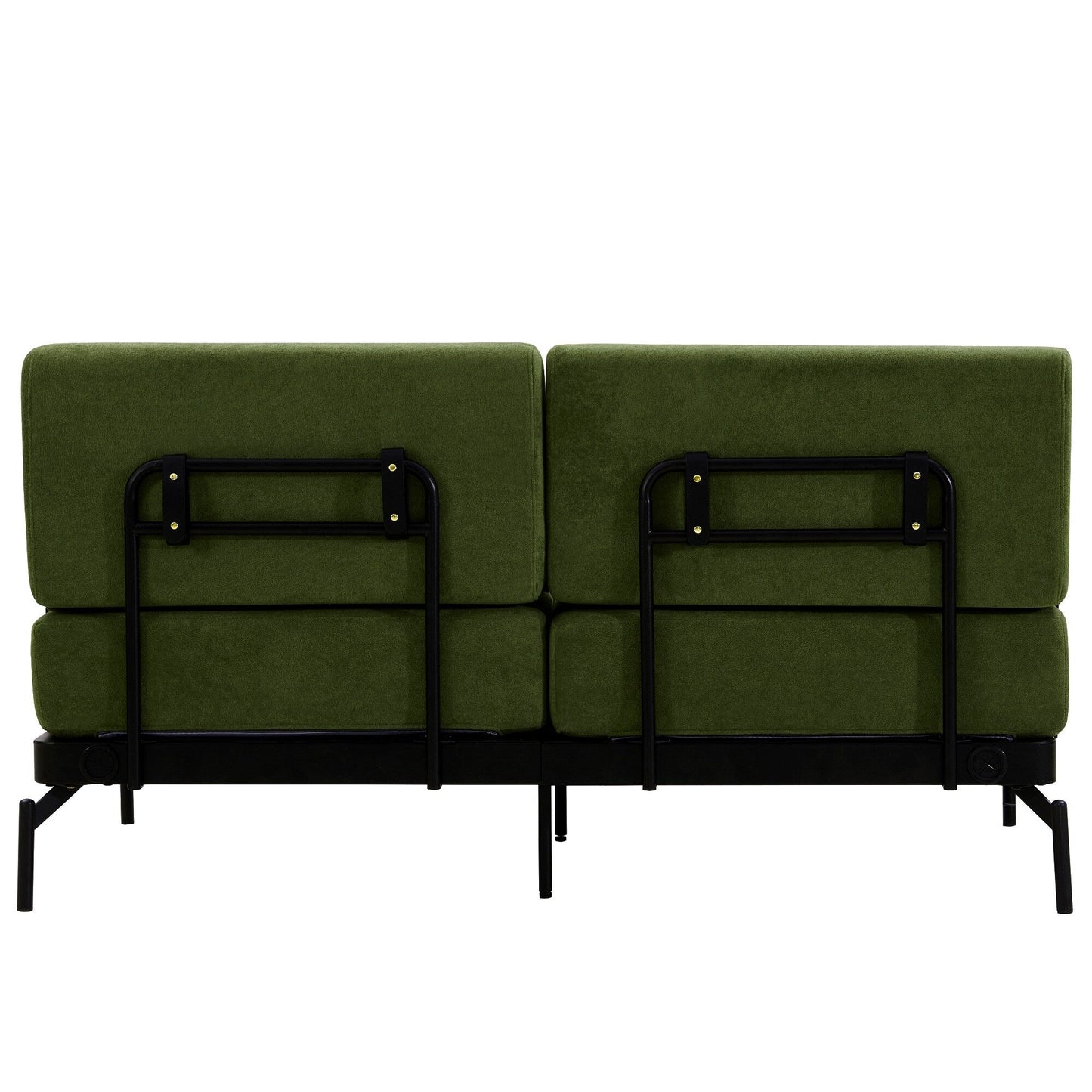 59 Chenille Modern Loveseat Sofa with USB Charging Ports, Cylindrical Armrests, and 440lb Capacity