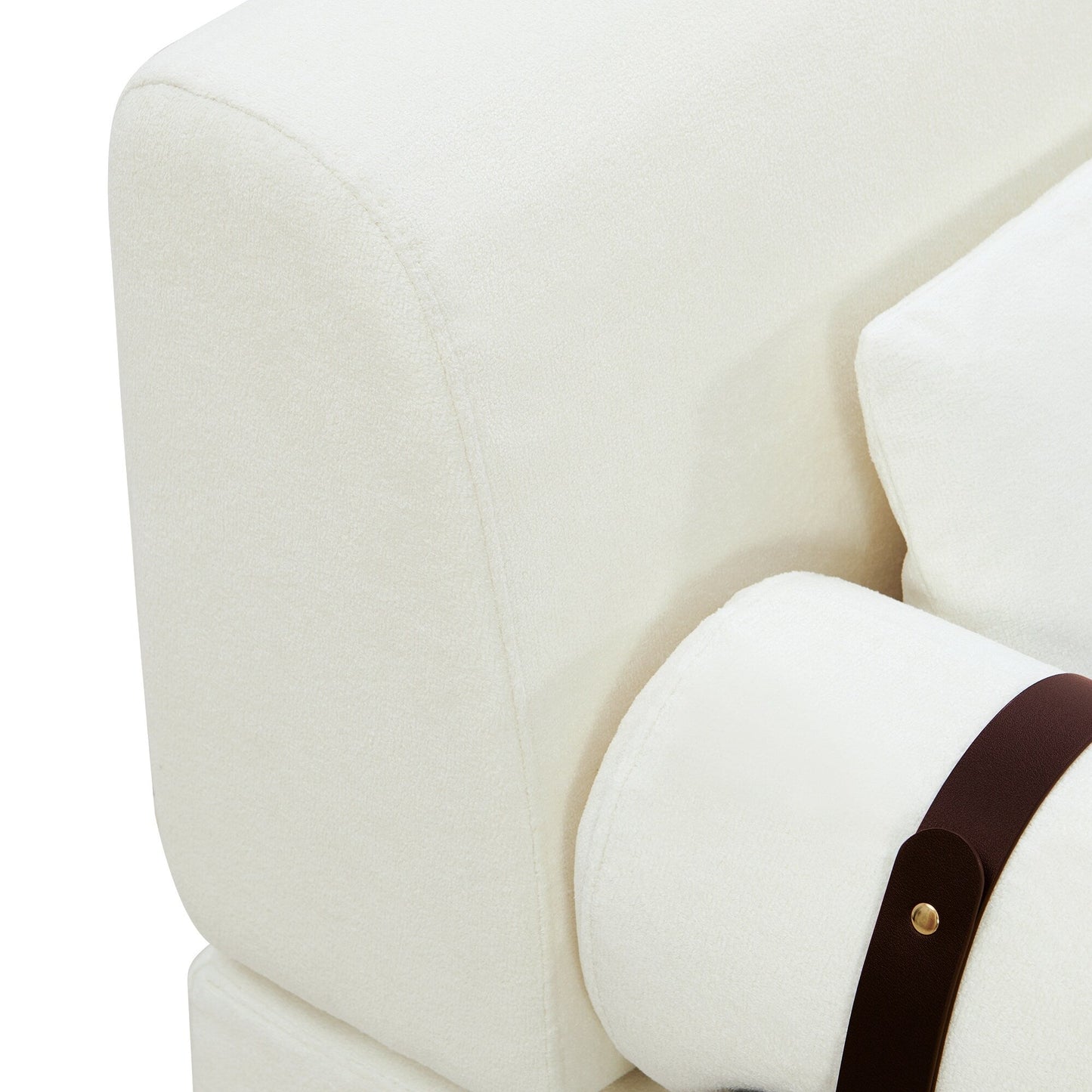 59 Chenille Modern Loveseat Sofa with USB Charging Ports, Cylindrical Armrests, and 440lb Capacity