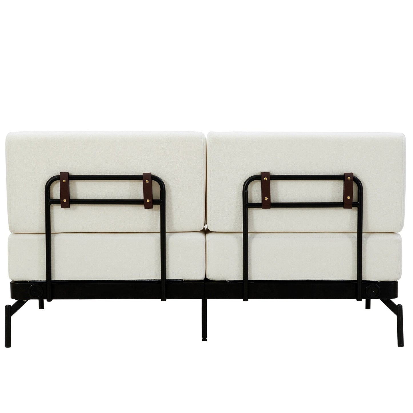 59 Chenille Modern Loveseat Sofa with USB Charging Ports, Cylindrical Armrests, and 440lb Capacity
