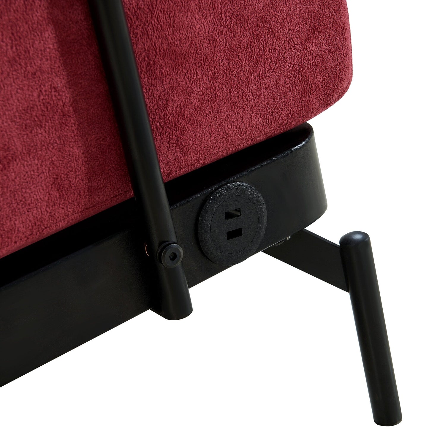 59 Chenille Modern Loveseat Sofa with USB Charging Ports, Cylindrical Armrests, and 440lb Capacity