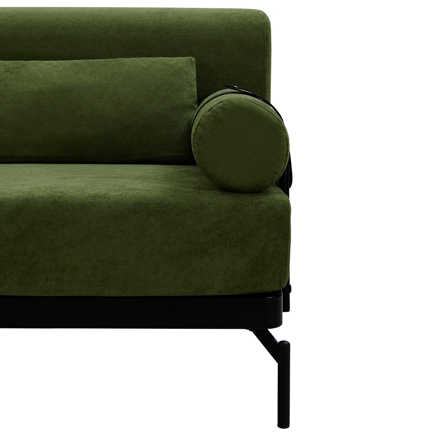 59 Chenille Modern Loveseat Sofa with USB Charging Ports, Cylindrical Armrests, and 440lb Capacity