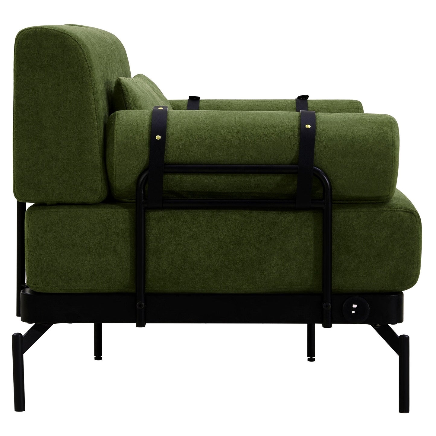 59 Chenille Modern Loveseat Sofa with USB Charging Ports, Cylindrical Armrests, and 440lb Capacity