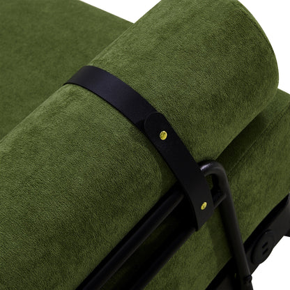 59 Chenille Modern Loveseat Sofa with USB Charging Ports, Cylindrical Armrests, and 440lb Capacity