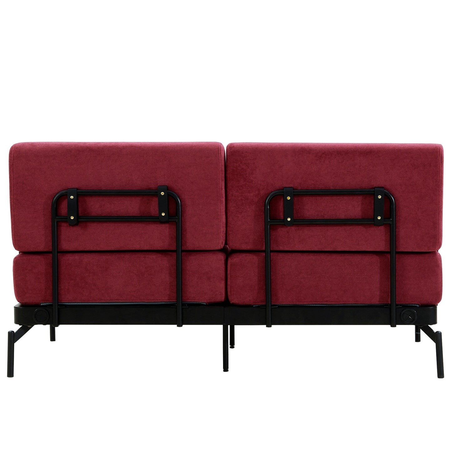 59 Chenille Modern Loveseat Sofa with USB Charging Ports, Cylindrical Armrests, and 440lb Capacity