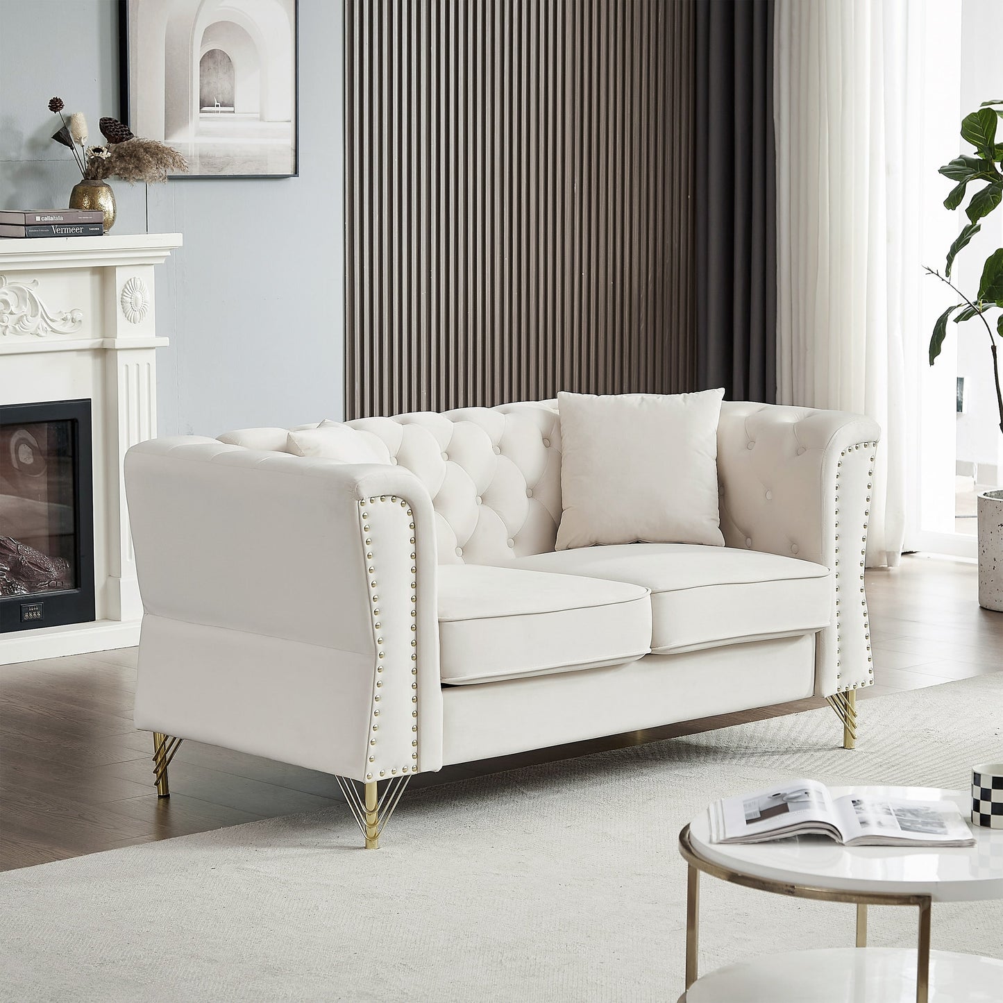 60.2 Chesterfield Velvet Sofa