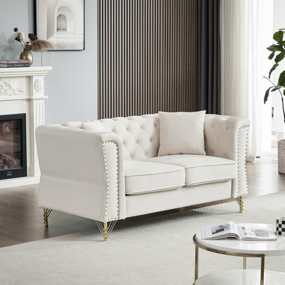 60.2 Chesterfield Velvet Sofa