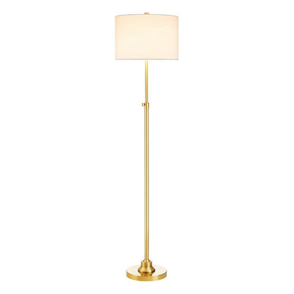 KAWOTI 63.5 Standard Adjustable Floor Lamp with Fabric Linen Shade