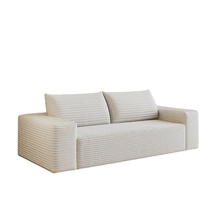 63 2Setaser Sofa, Corduroy Fabric, Deep Seat Couches, No Assembly, 1pcs for Living room, Bedroom,Conference room