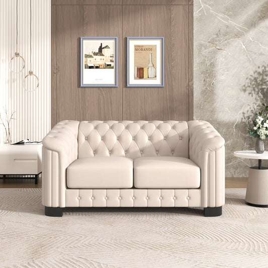 64.3 Velvet Upholstered Loveseat Sofa,Modern Loveseat Sofa with Thick Removable Seat Cushion,2-Person Loveseat Sofa Couch