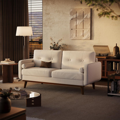 64 Loveseat Sofa, Mid Century Modern Couch Comfy Love Seat Couches for Living Room