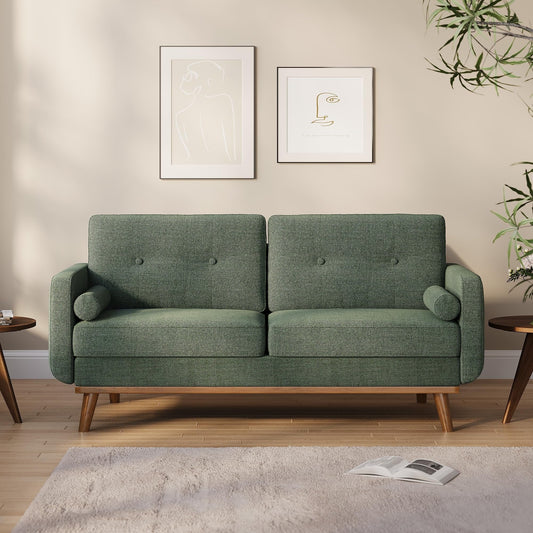 64 Loveseat Sofa, Mid Century Modern Couch Comfy Love Seat Couches for Living Room