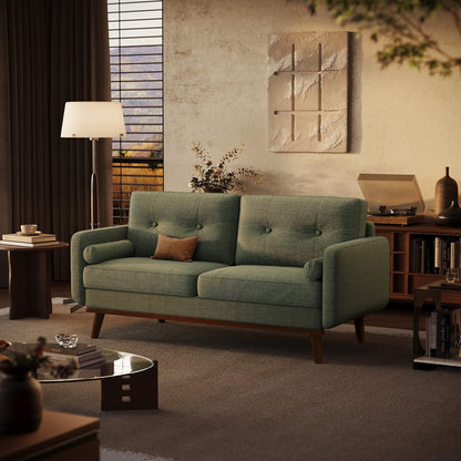 64 Loveseat Sofa, Mid Century Modern Couch Comfy Love Seat Couches for Living Room