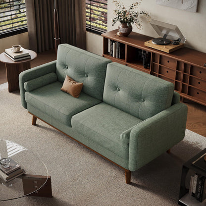 64 Loveseat Sofa, Mid Century Modern Couch Comfy Love Seat Couches for Living Room